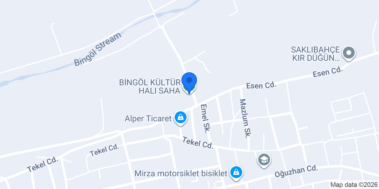 BİNGÖL KÜLTÜR HALI SAHA konumu