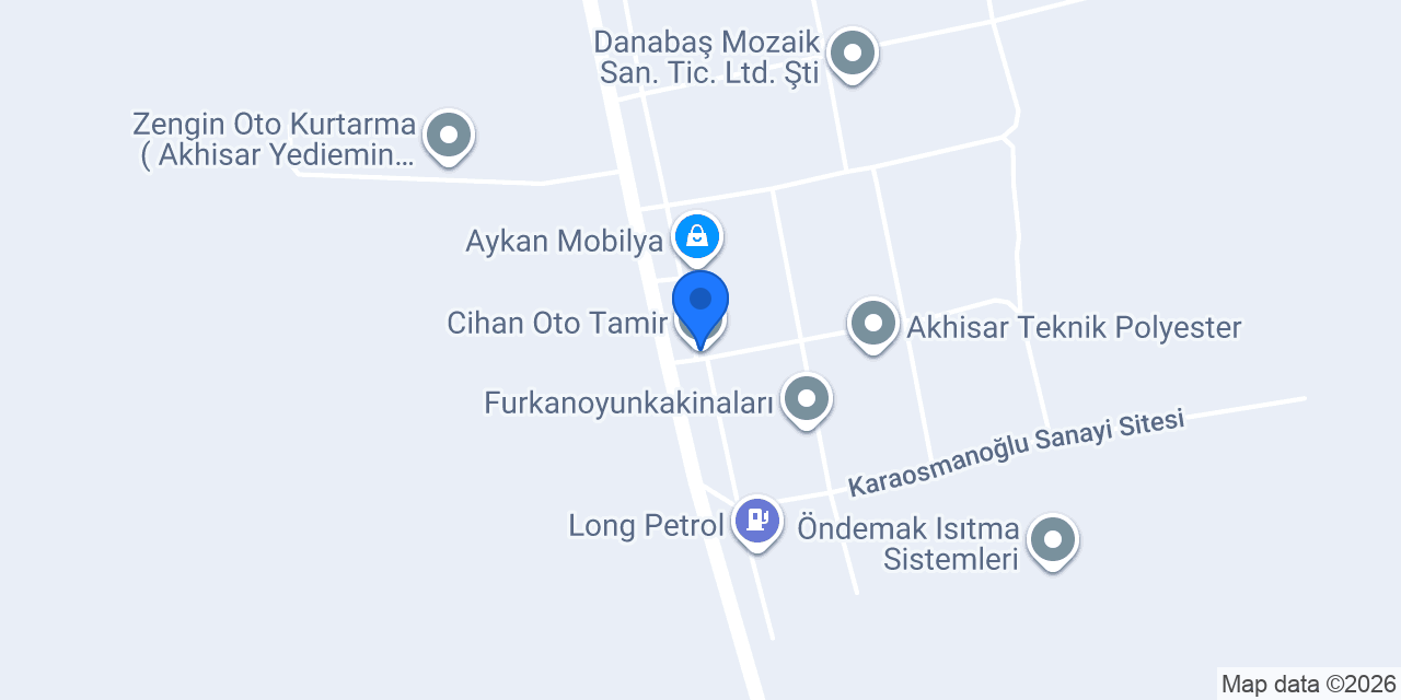 Cihan Oto Tamir konumu