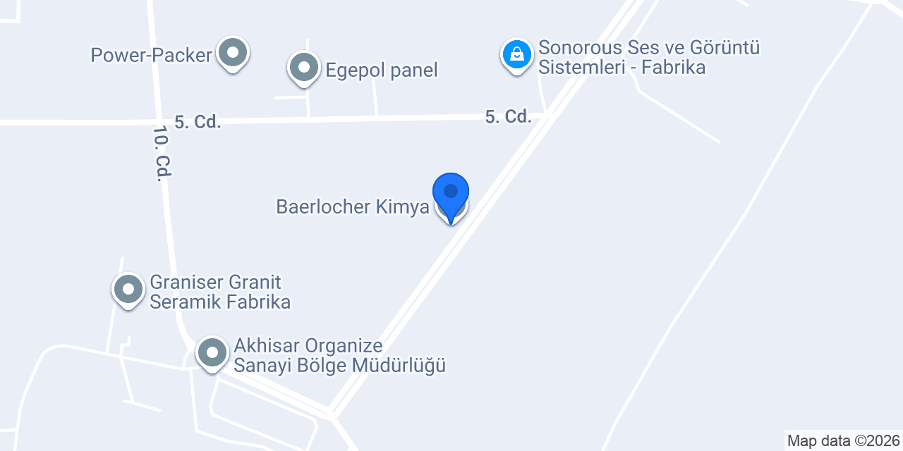 Baerlocher Kimya konumu