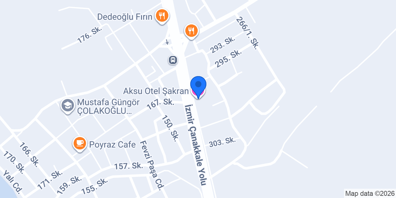 Aksu Otel Şakran konumu