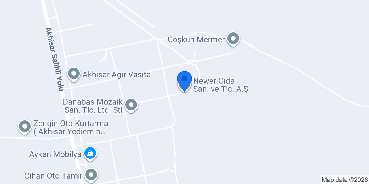 Newer Gıda San. ve Tic. A.Ş. konumu