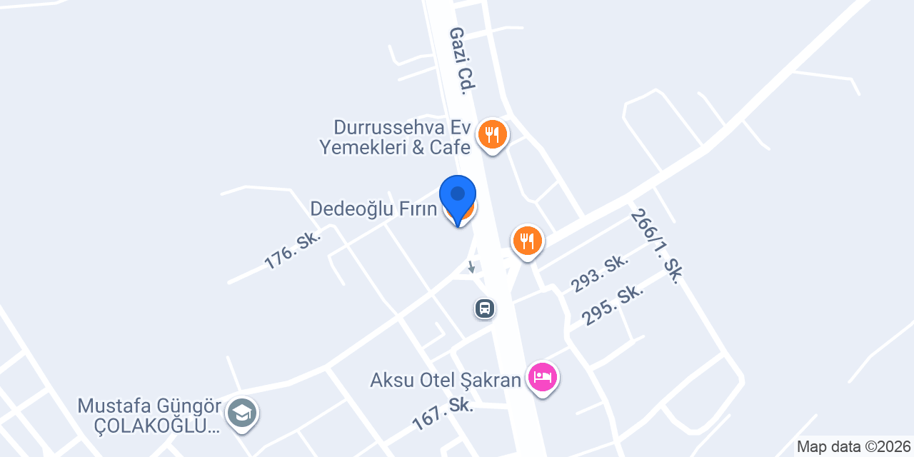 Dedeoğlu Fırın konumu
