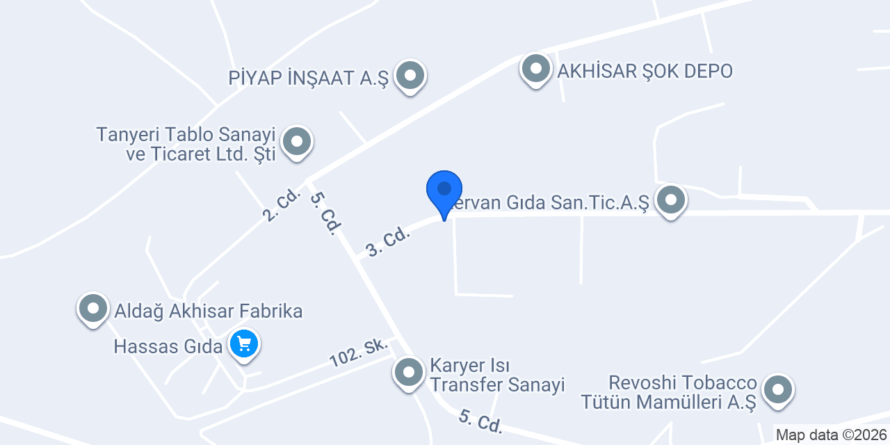 TYH Tekstil A.Ş. Akhisar OSB İşletmesi konumu