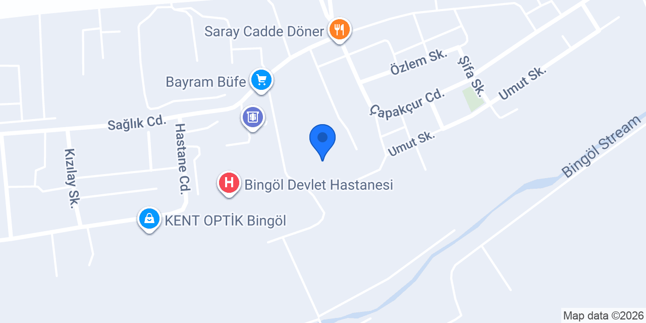 Bingöl Güzel Sanatlar Lisesi konumu