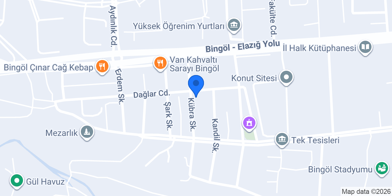 BİNGÖL BKM AKADEMİ konumu