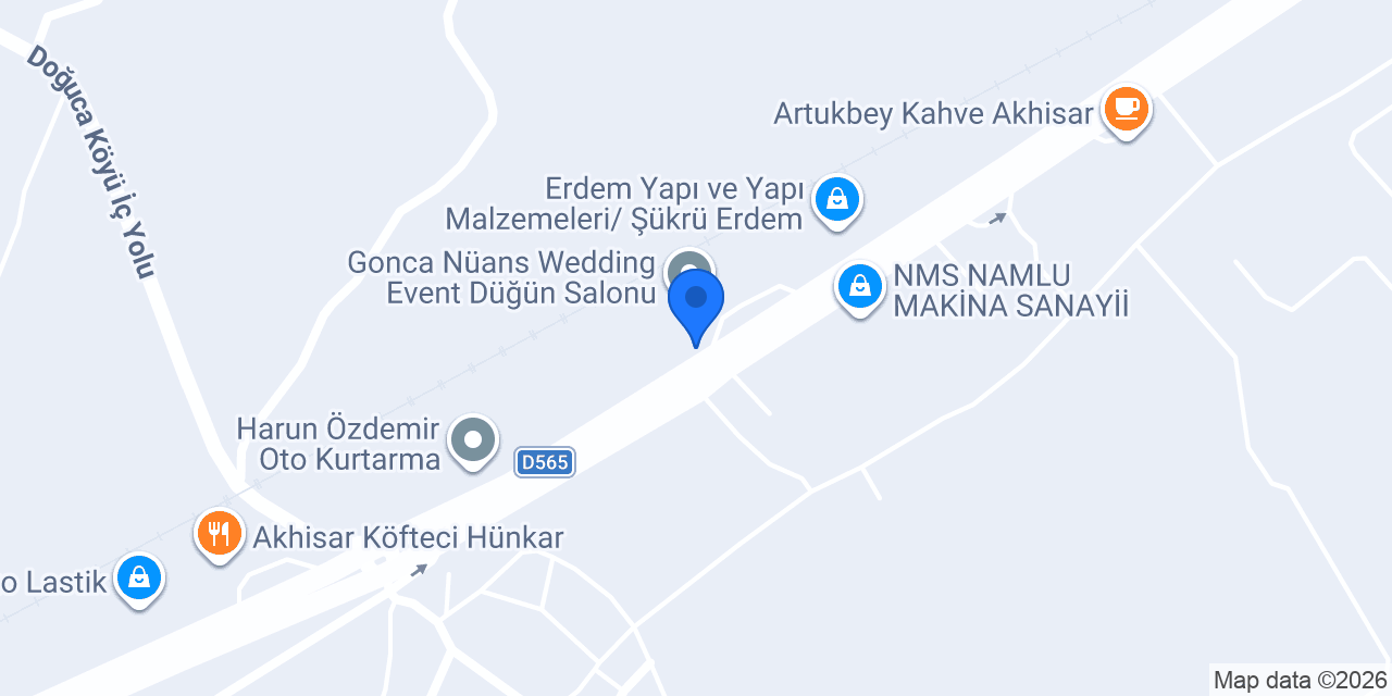 Akhisar Dereli Lastik konumu