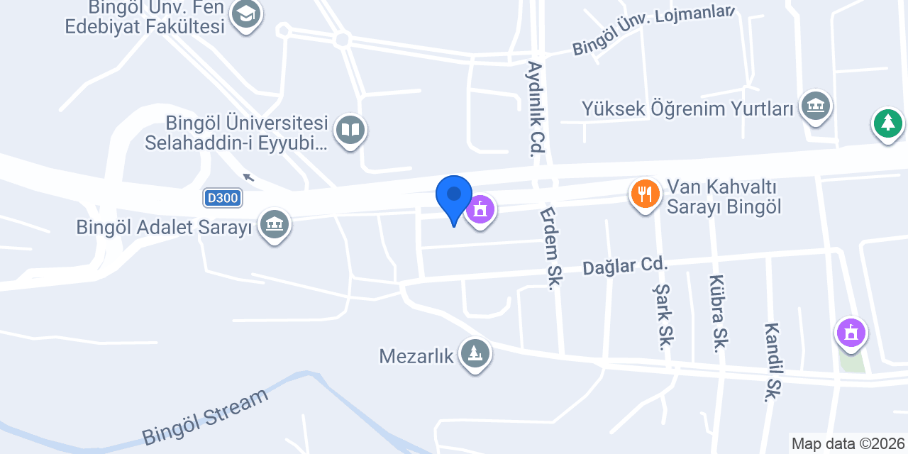 Bambi Yatak Bingöl konumu