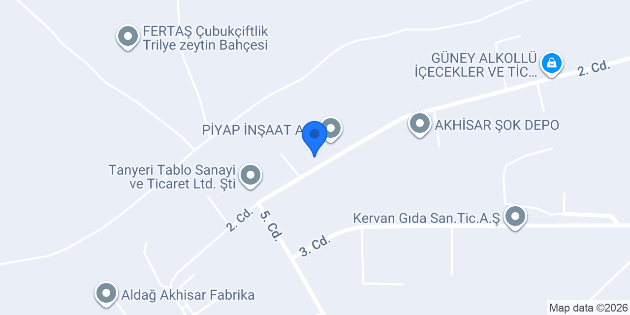 TYH Tekstil Akhisar Baskı Tesisi konumu