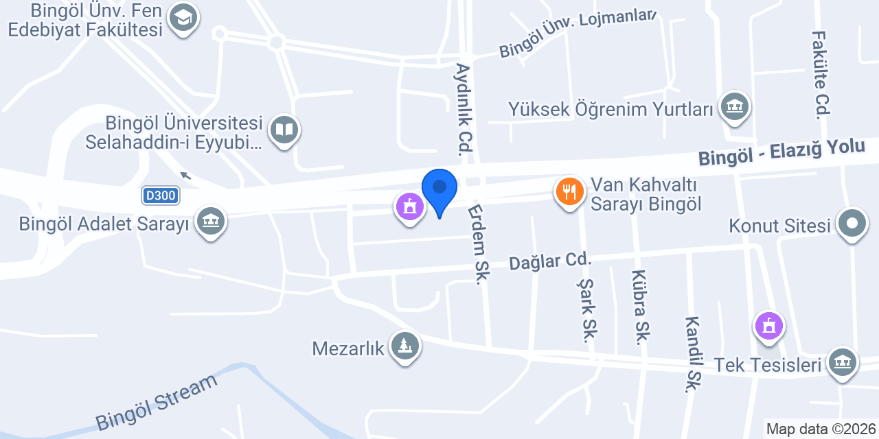 Bingöl Çınar Cağ Kebap konumu