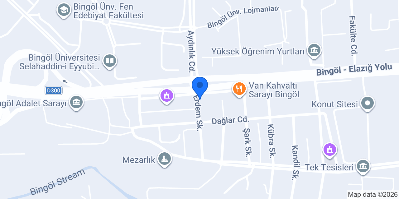 Bingöl 7. Noterliği konumu