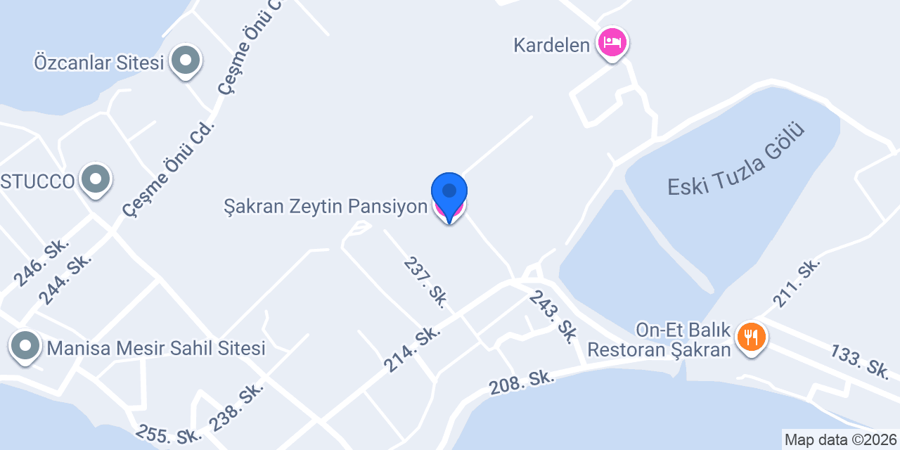 Şakran Zeytin Pansiyon konumu