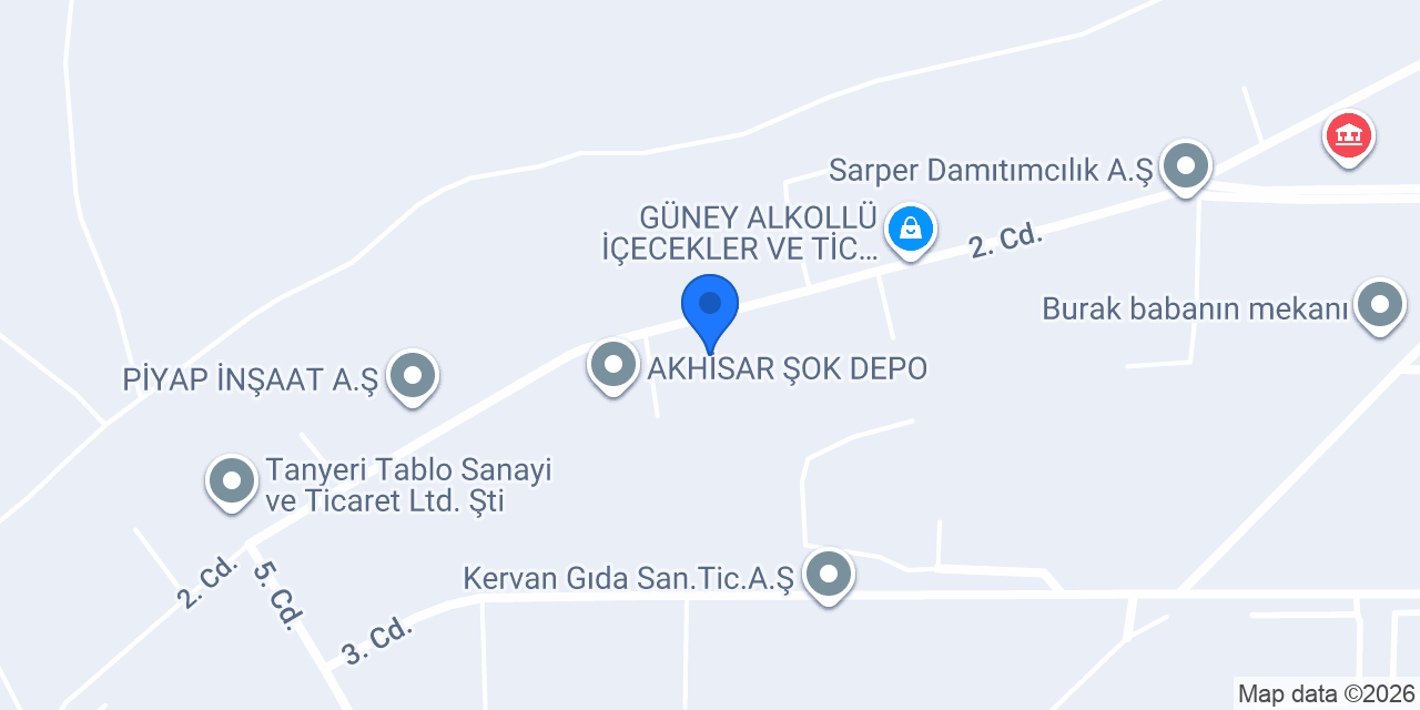Uçantay Gıda - Akhisar Fabrika konumu