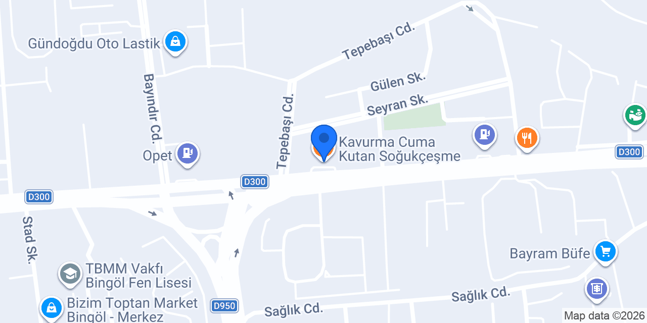 Kavurma Cuma Kutan Soğukçeşme konumu
