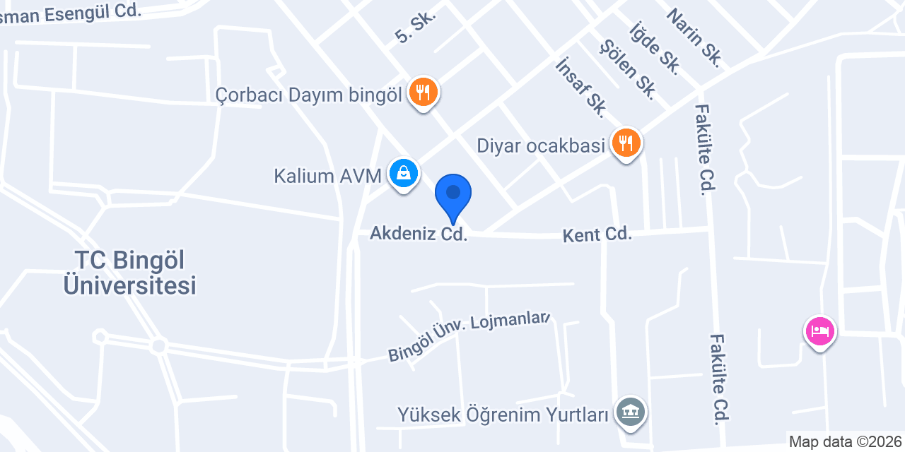 Kahve Meydanı Bingöl konumu