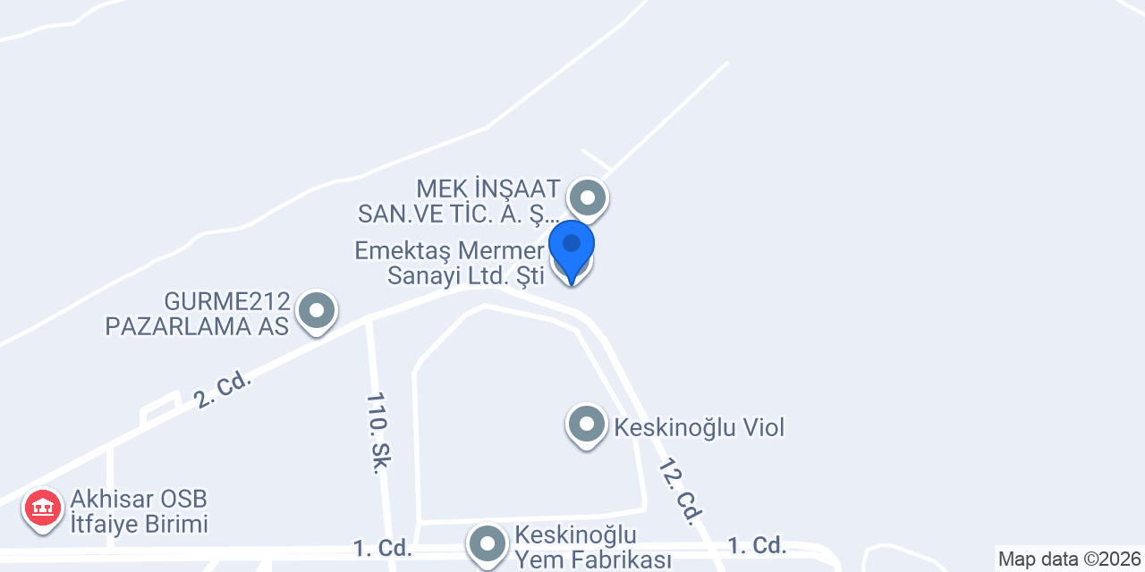 Emektaş Mermer Sanayi Ltd. Şti. konumu