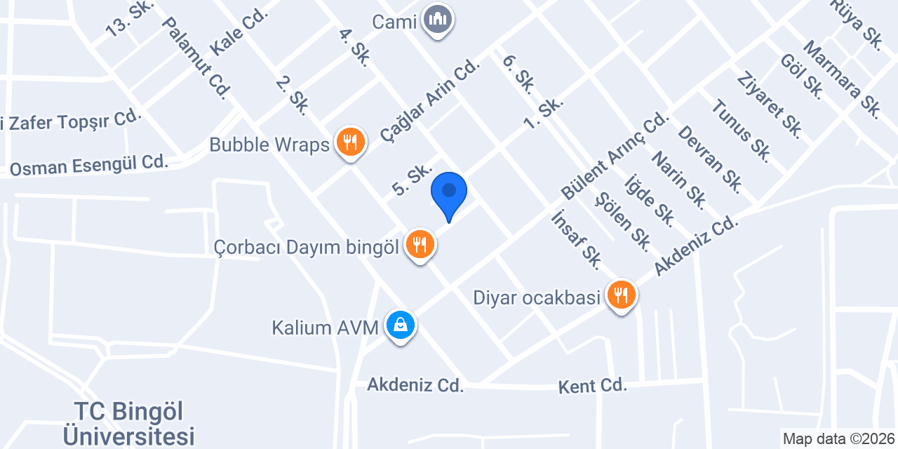 Escalle Cafe bingöl konumu