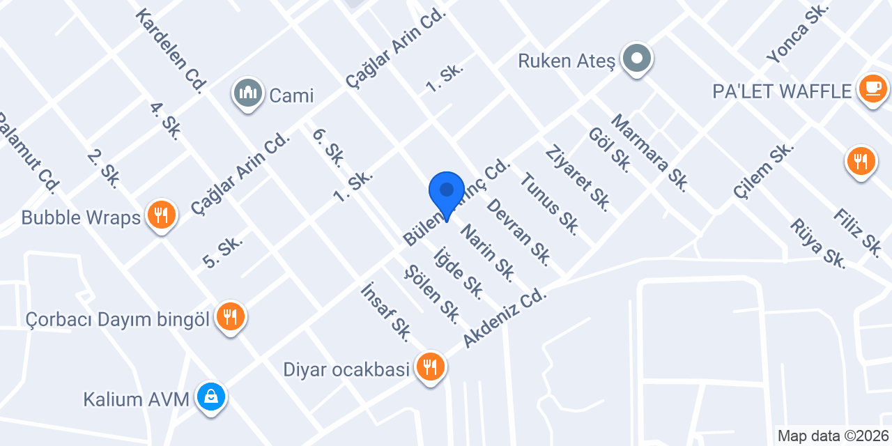FuzulEv Bingöl Şube konumu
