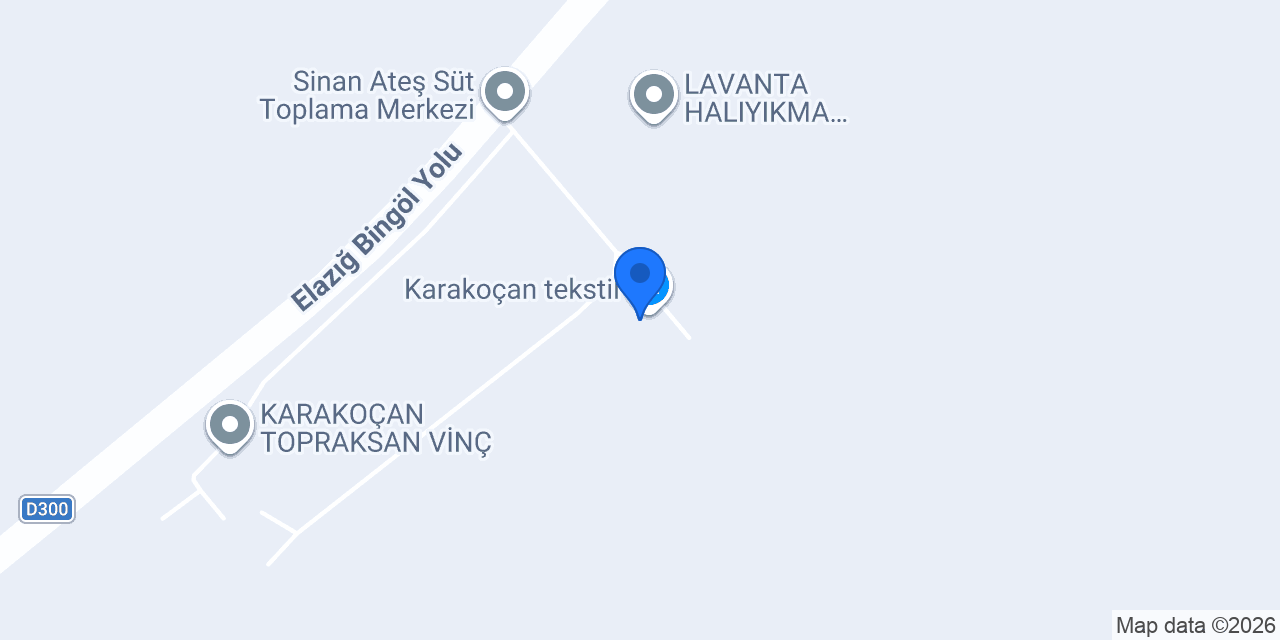 Karakoçan tekstil konumu