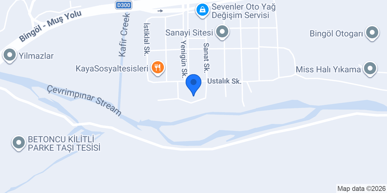 Öz Bingöl Mermer & Granit Atölyesi konumu