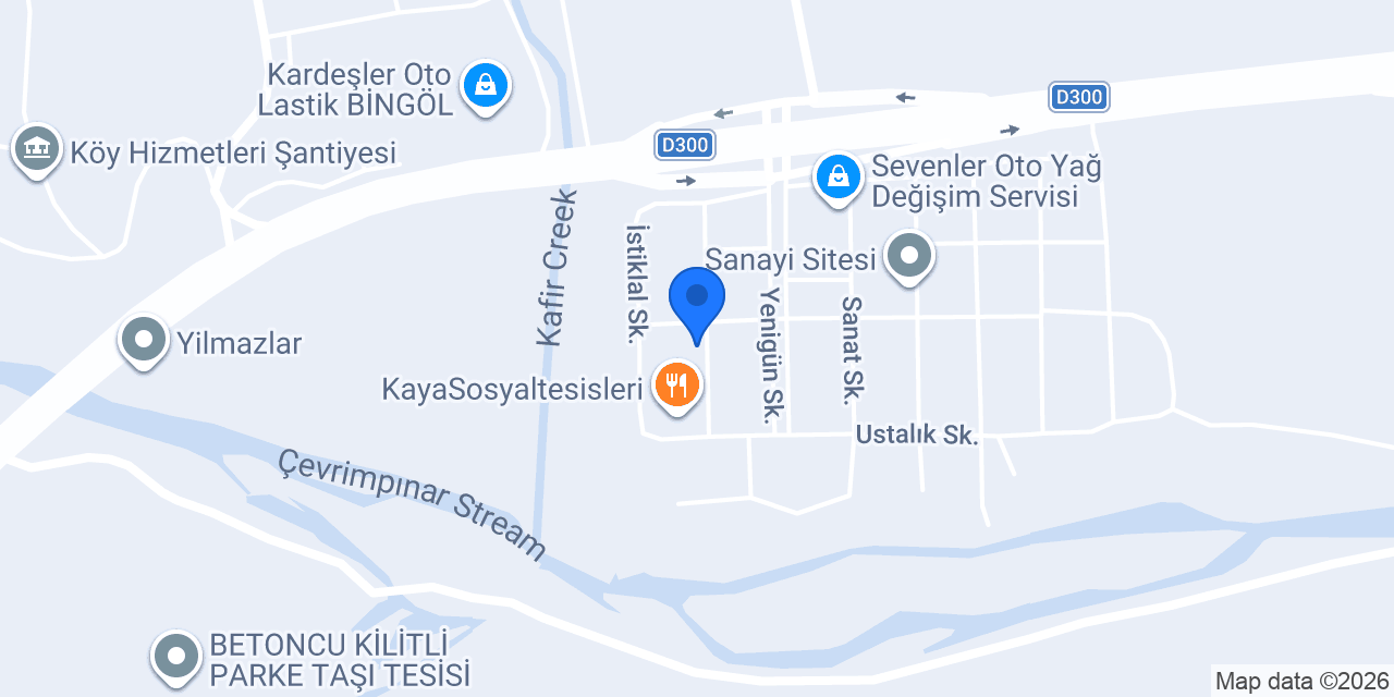 Çınar Mobilya Bingöl konumu