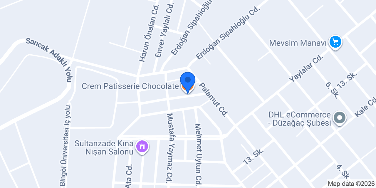 Crem Patisserie Chocolate konumu