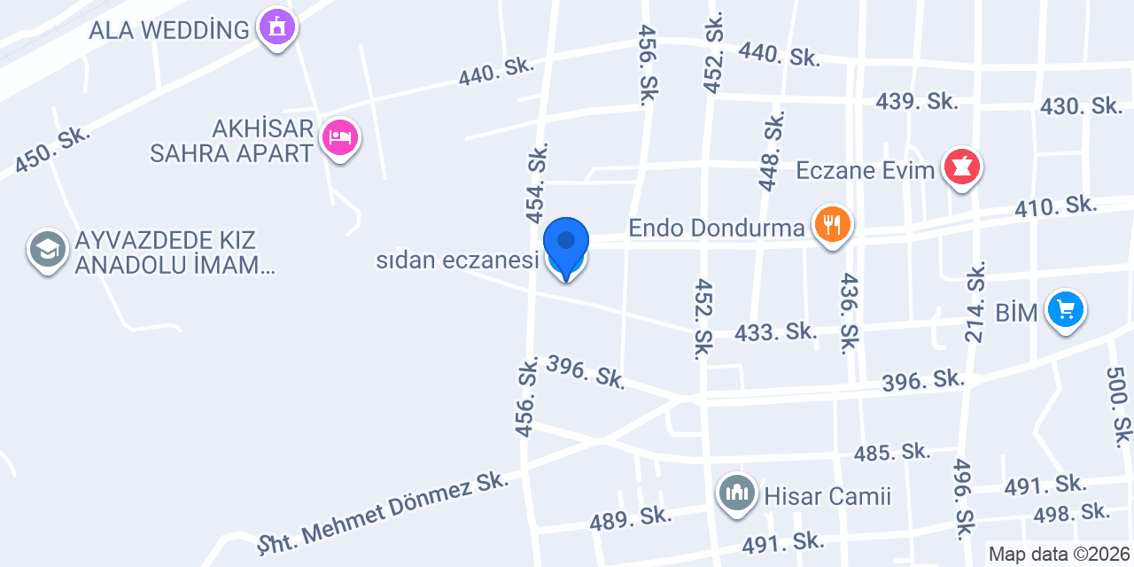 sıdan eczanesi konumu