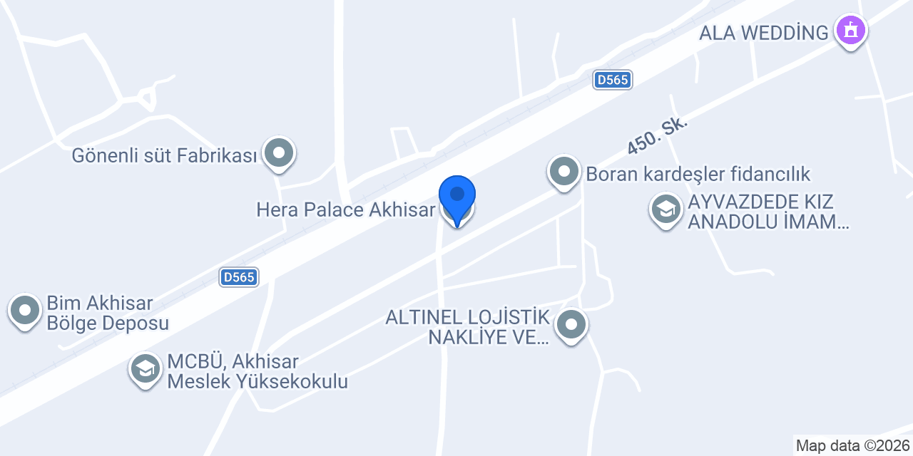 Hera Palace Akhisar konumu
