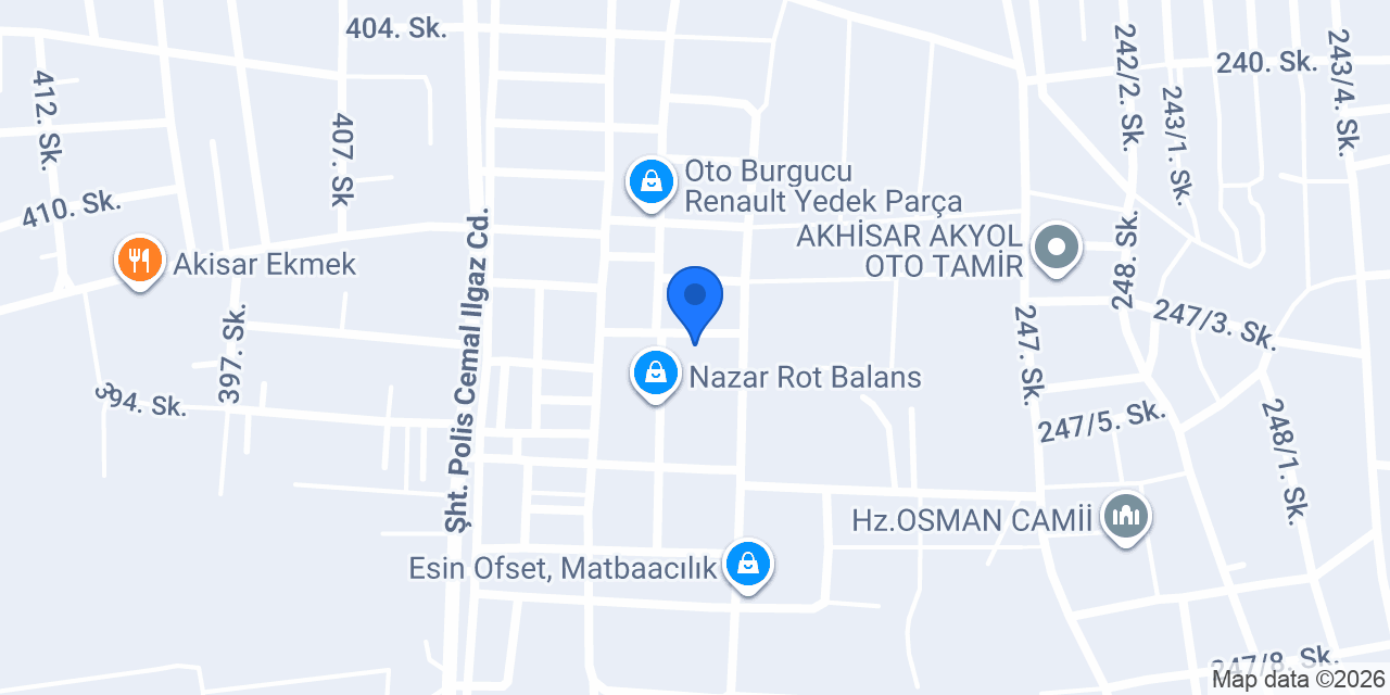 Meraklı Rot Balans Servisi konumu