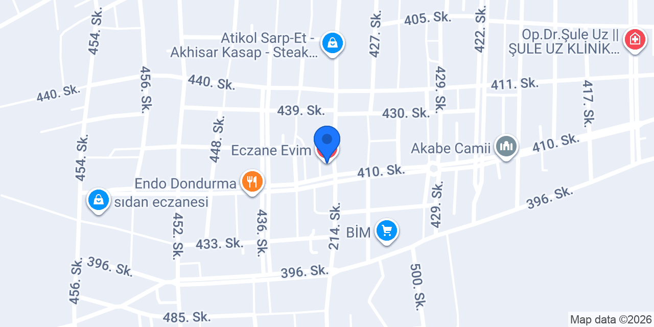 Eczane Evim konumu