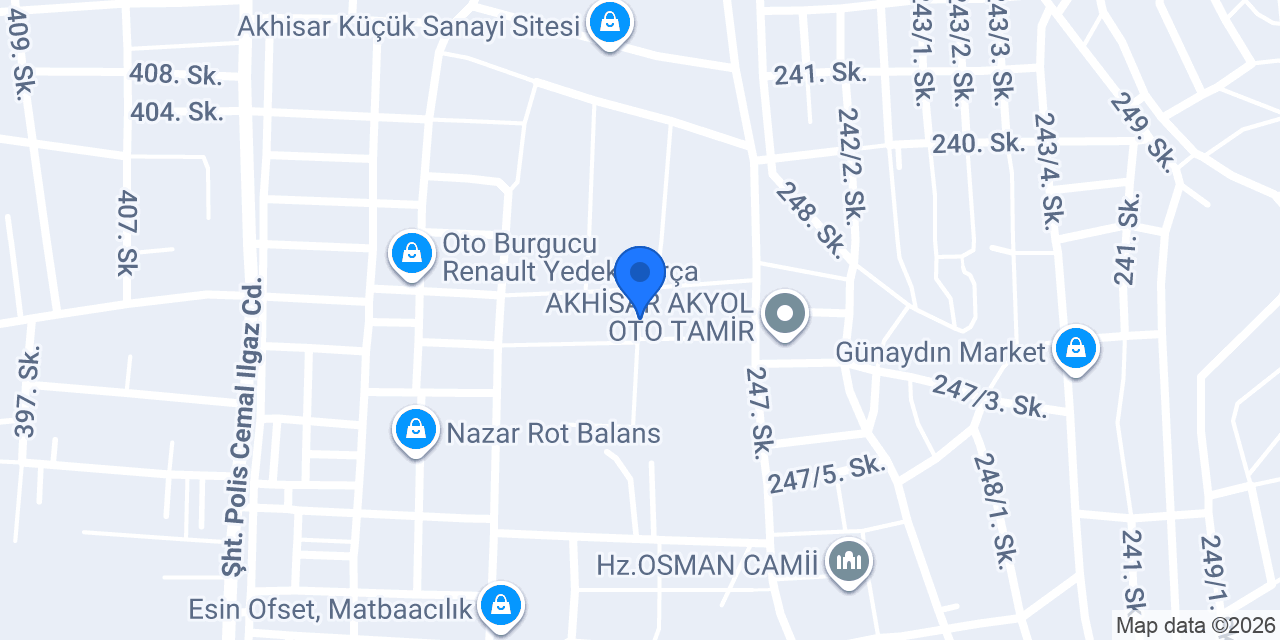 Başyiğit oto tamir konumu