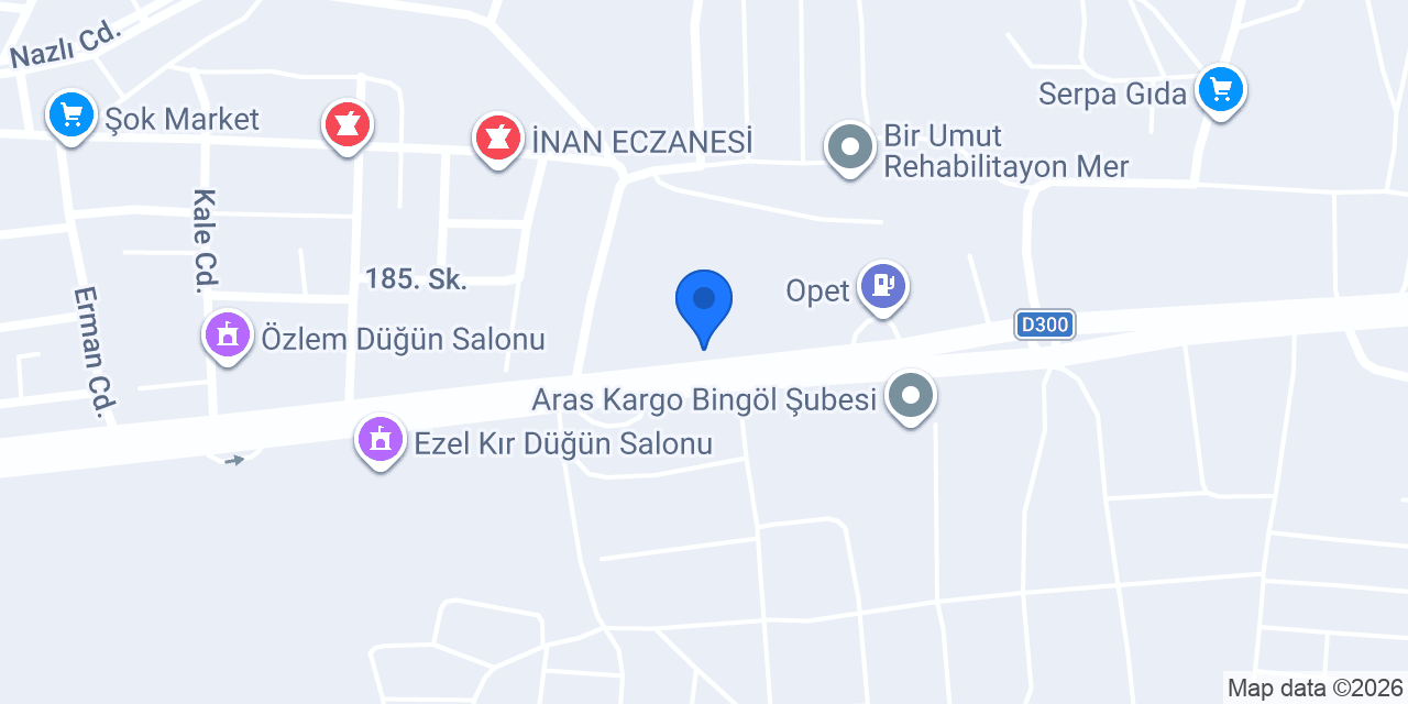 Lova Yatak Bingöl konumu