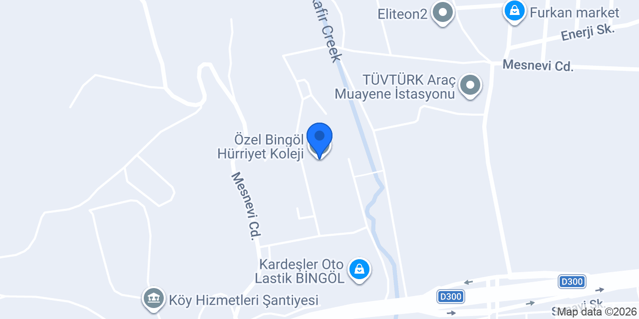Özel Bingöl Hürriyet Koleji konumu
