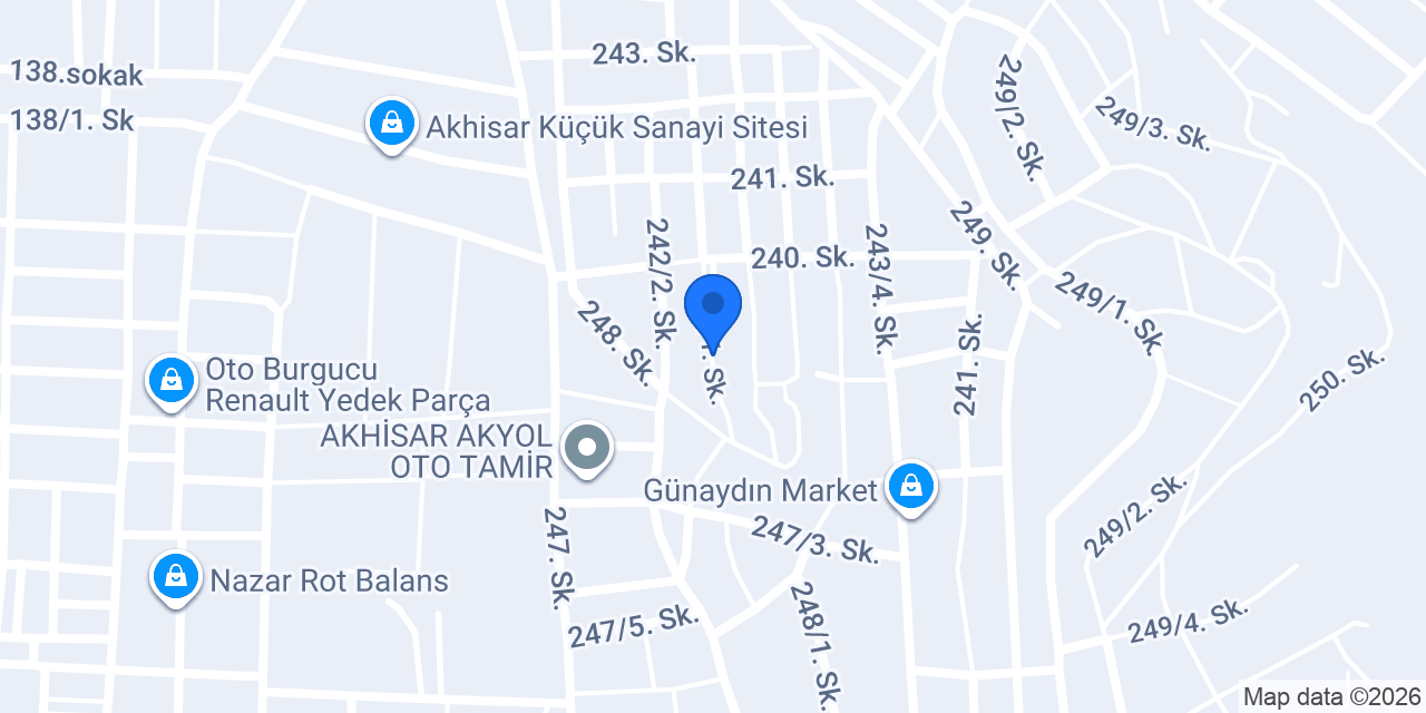 Akhisar Yol Yardım Emir Forklift konumu