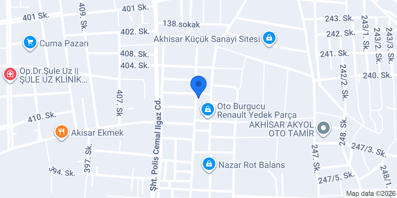 Danacı Oto Akhisar konumu