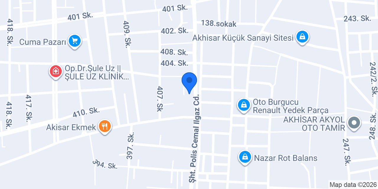 Çınar Otomotiv konumu