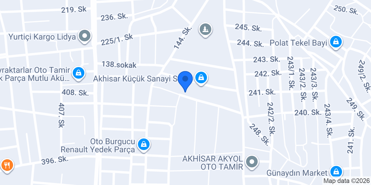 Avcı oto boya konumu