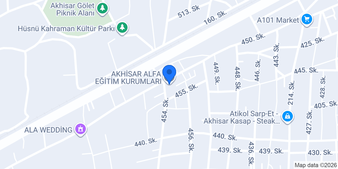 AKHİSAR ALFA EĞİTİM KURUMLARI konumu