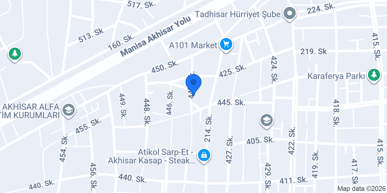 Akhisar Yetenek(AKTİM) konumu
