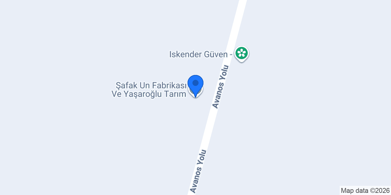 Şafak Un Fabrikası Ve Yaşaroğlu Tarım konumu