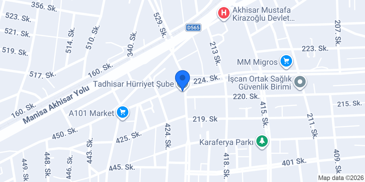 Tadhisar Hürriyet Şube konumu