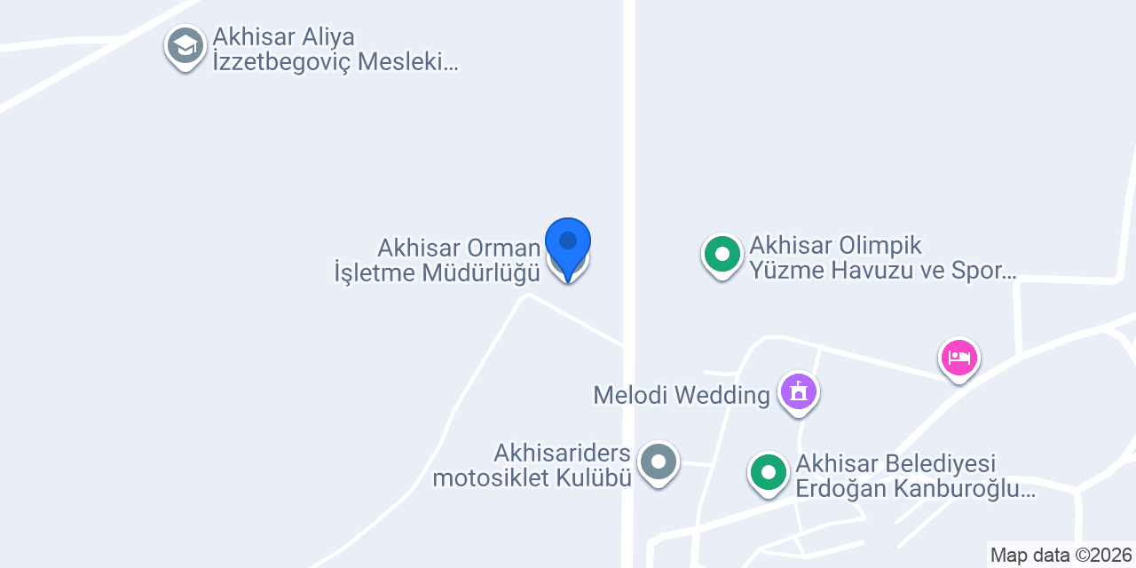 Akhisar Orman İşletme Müdürlüğü konumu