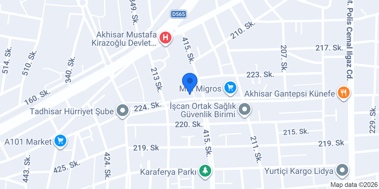 Akhisar Devlet Hastanesi Acil konumu