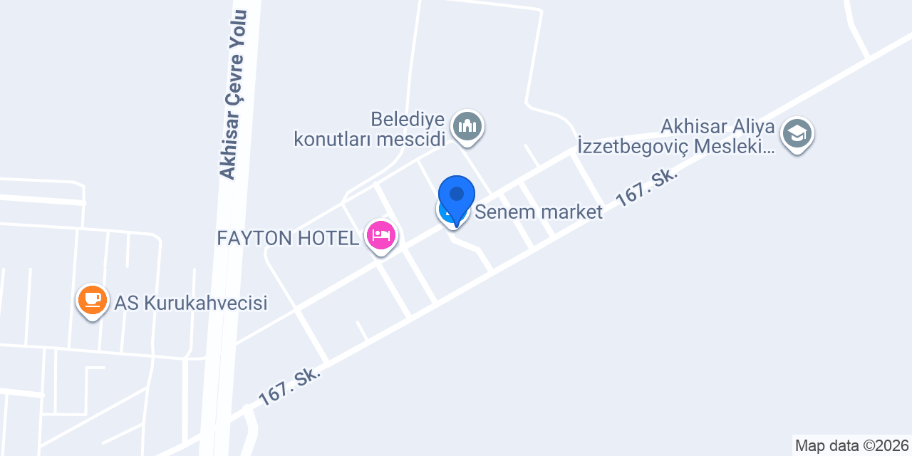 Senem market konumu