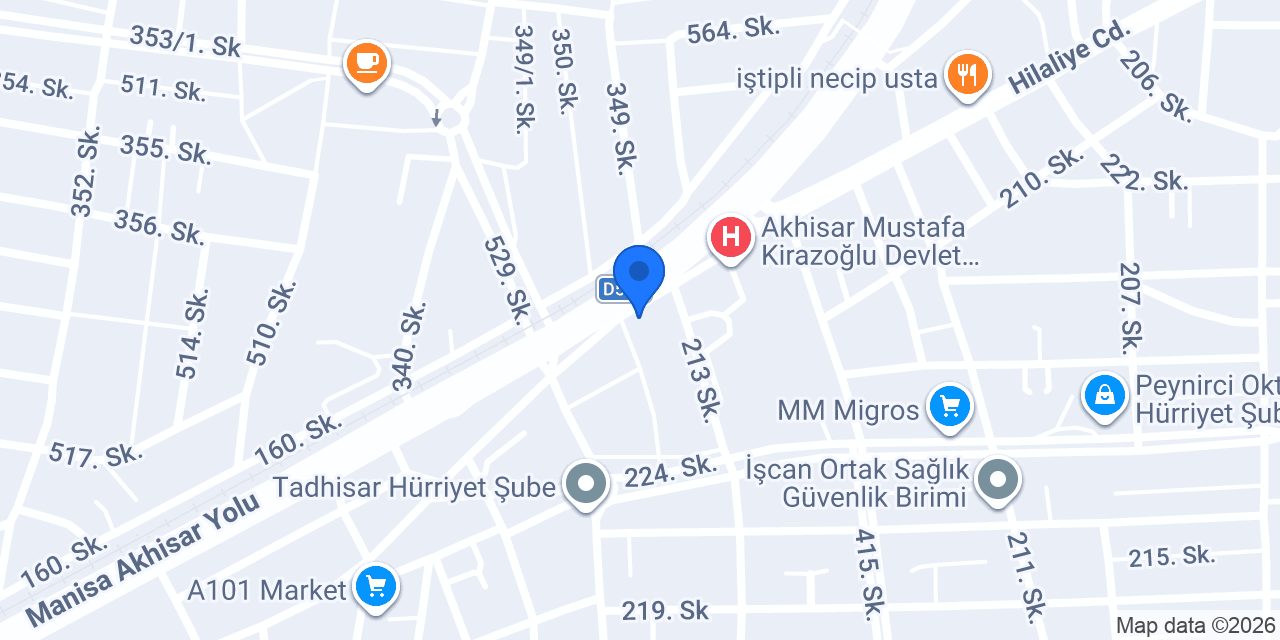 Akhisar Final Kurs Merkezi konumu