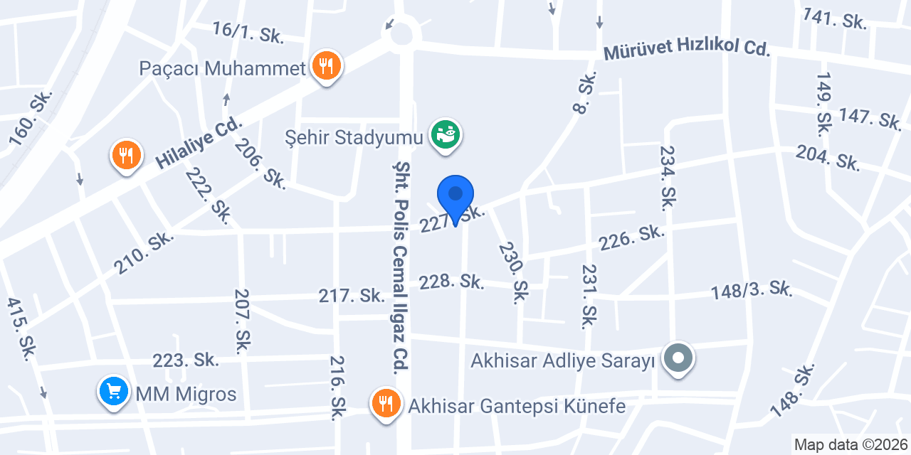 Akhisar 5. Noterliği konumu