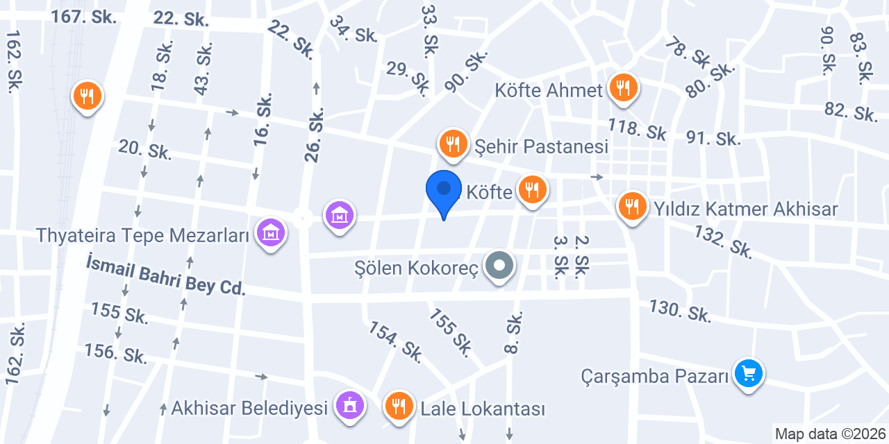 Garanti BBVA Akhisar Şubesi konumu