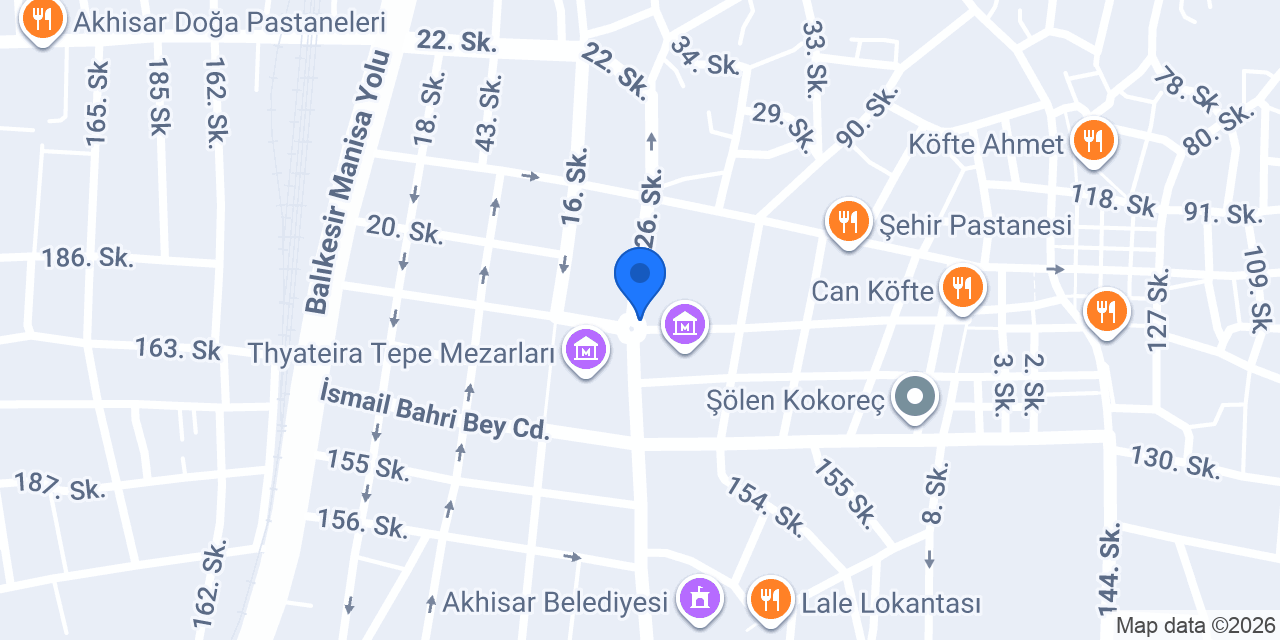 Akhisar Vergi Dairesi konumu