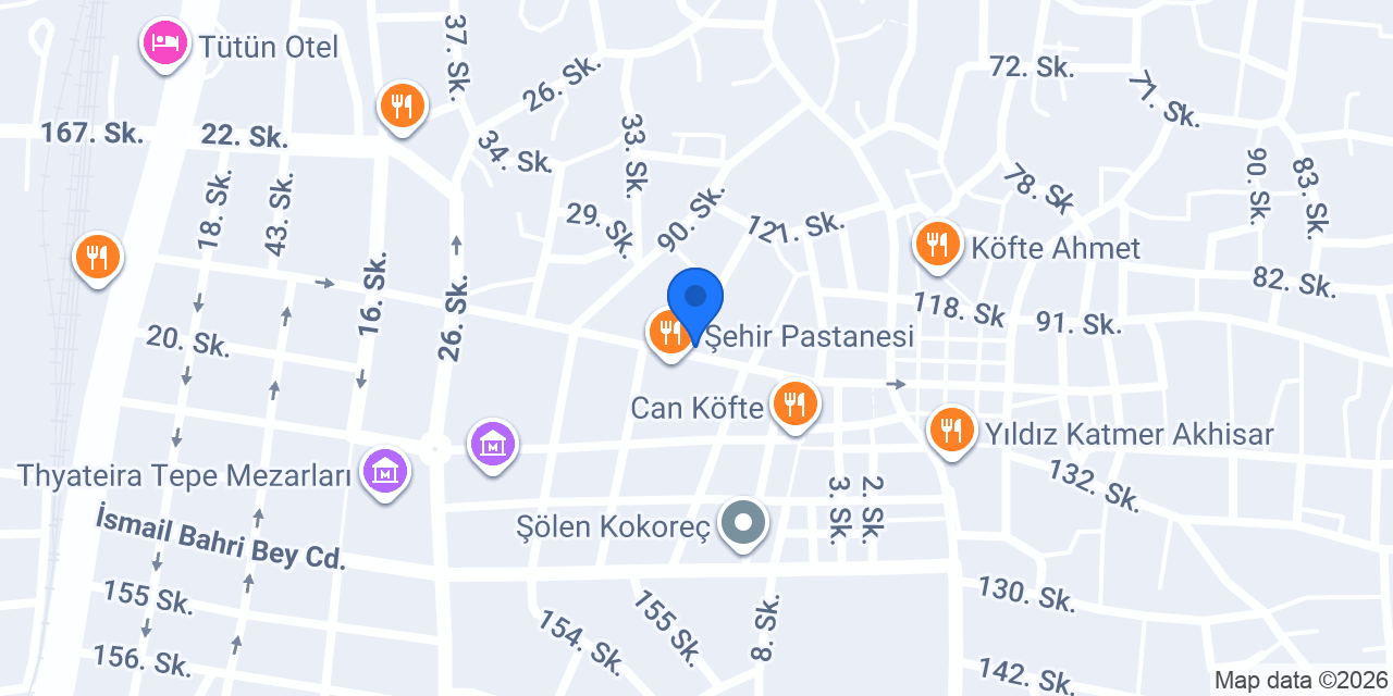 TEB Akhisar Şubesi konumu