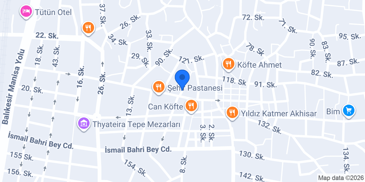 AKHİSAR YALÇIN TAKSİ konumu