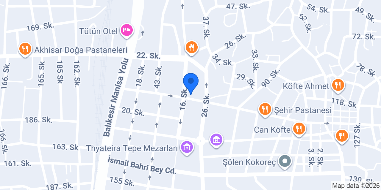 Yapı Kredi - Akhisar Şubesi konumu